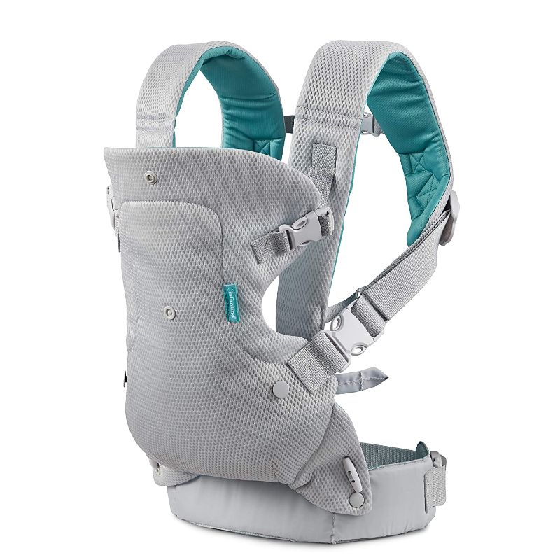Photo 1 of Infantino Flip 4-in-1 Light & Airy Convertible Carrier - Breathable, 4 Positions, Lumbar Support, Adjustable Waist Belt, Head Support, Ergonomic Seat, Adjustable Waistband, Plush Straps
