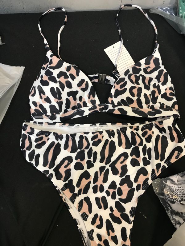 Photo 1 of womens bathing suit animal print size L