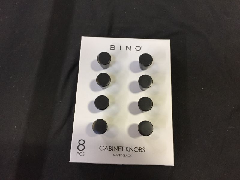 Photo 1 of BINO 8-Pack Cabinet Knobs - .75" Diameter (19mm) - Dresser Knobs for Dresser Drawer Knobs and Pulls Knobs and Pulls Handles Black 
