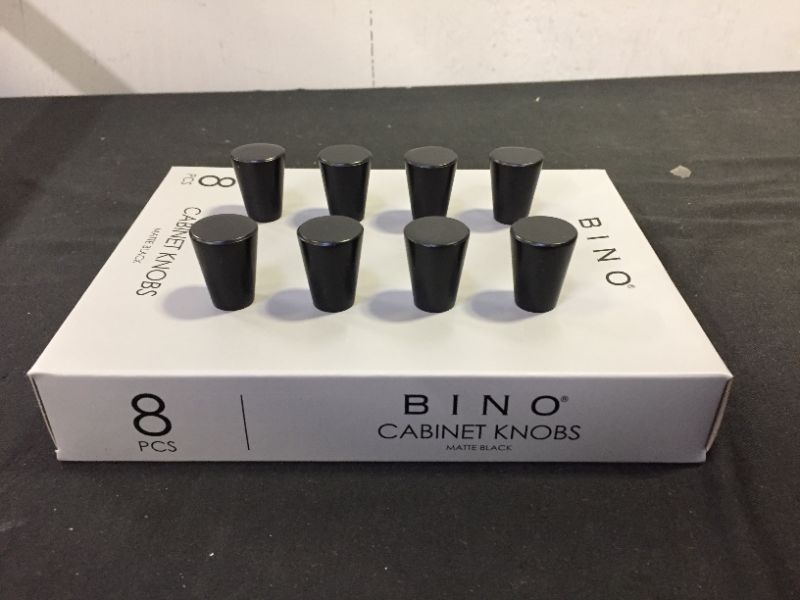 Photo 2 of BINO 8-Pack Cabinet Knobs - .75" Diameter (19mm) - Dresser Knobs for Dresser Drawer Knobs and Pulls Knobs and Pulls Handles Black 
