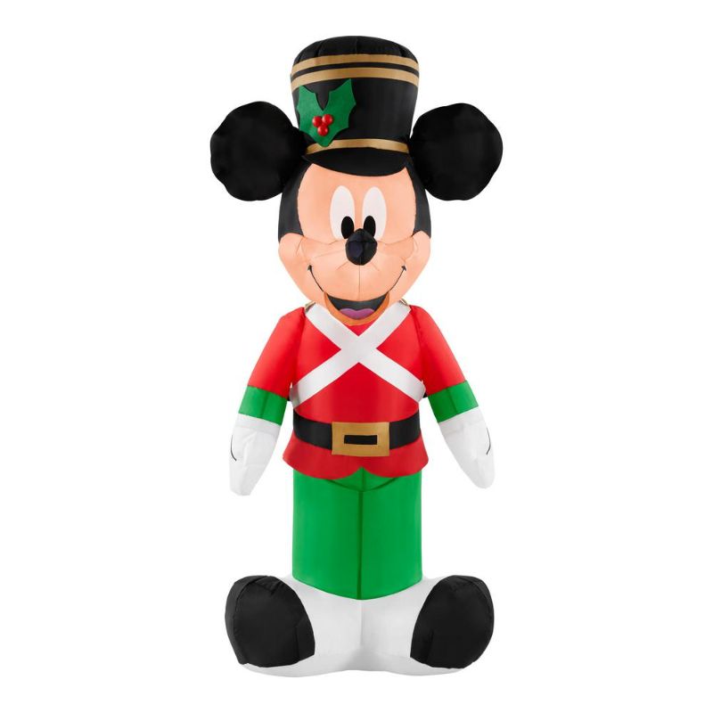 Photo 1 of 3.5 Ft. Pre-Lit LED Disney Airblown Mickey as Toy Soldier Christmas Inflatable