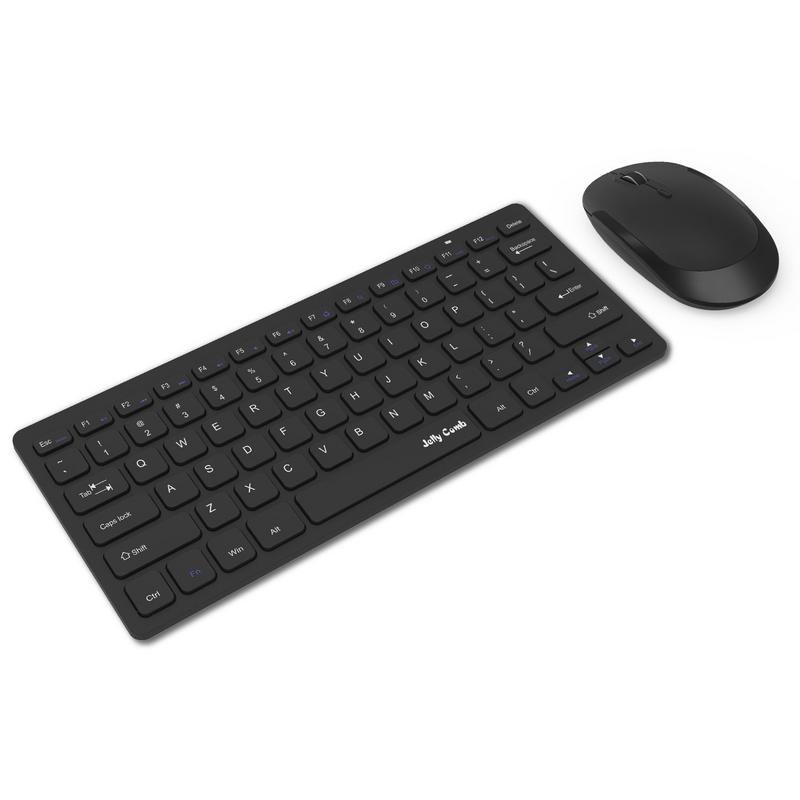 Photo 1 of Wireless Keyboard Mouse, Jelly Comb 2.4GHz Ultra Slim Compact Portable Wireless Keyboard and Mouse Combo Set for PC, Desktop, Computer, Notebook, Laptop, Windows XP / Vista / 7 / 8 / 10 - Black
