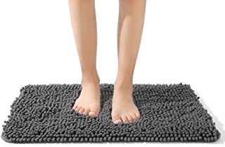 Photo 1 of 4PK DARK GREY SHAG NOODLE BATHROOM/ KITHEN RUGS MULTIPLE SIZES RANGING FROM 36"X20" TO 23"X17"