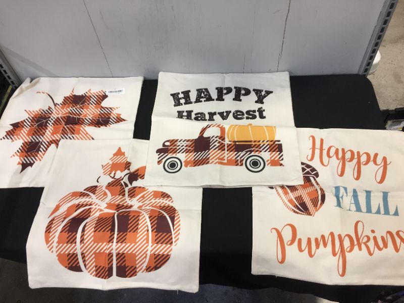 Photo 1 of 4Pcs 18"X18" THANKSGIVING FALL THROW PILLOW COVERS