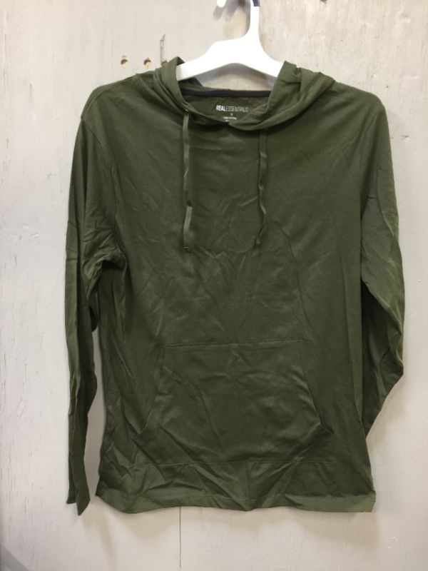 Photo 1 of Men's 100% Cotton Lightweight Casual Pullover Drawstring Hooded Shirt With Pocket MEDIUM