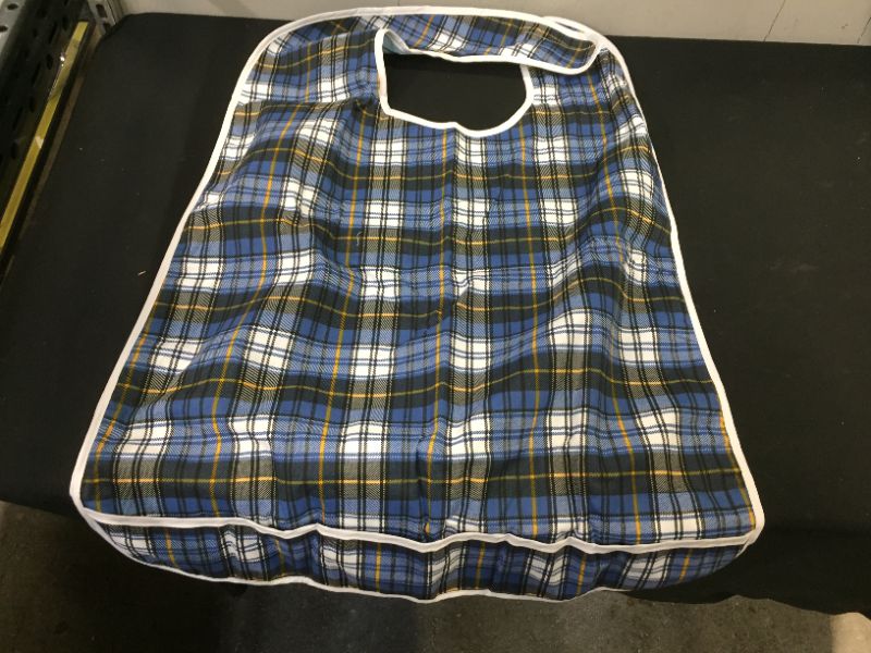 Photo 1 of Adult Bib for Eating, Waterproof Clothing Protector with Crumb Catcher. Machine Washable
