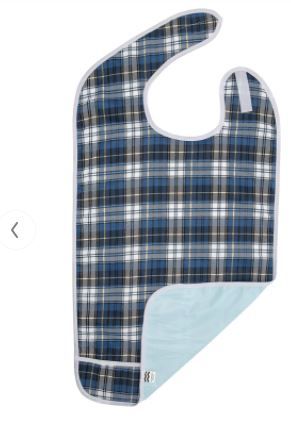 Photo 1 of Adult Bib for Eating, Waterproof Clothing Protector with Crumb Catcher. Machine Washable
