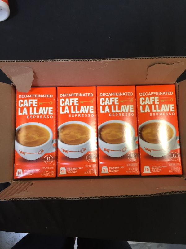 Photo 2 of Cafe La Llave Decaf Espresso Capsules, Intensity 11-Recylable Coffee Pods (80 Count) Compatible with Nespresso OriginalLine Machines
12/07/21