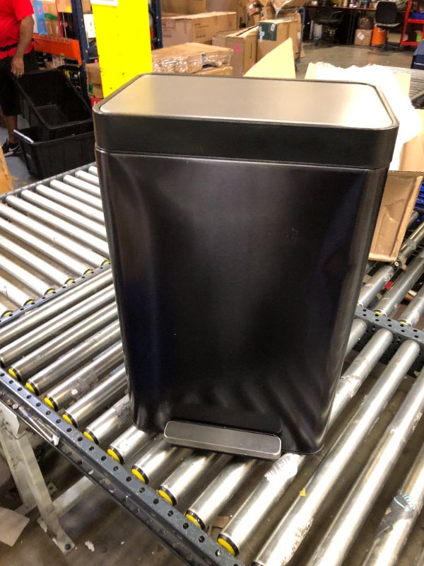 Photo 1 of 26 inch black step recycle/trashcan