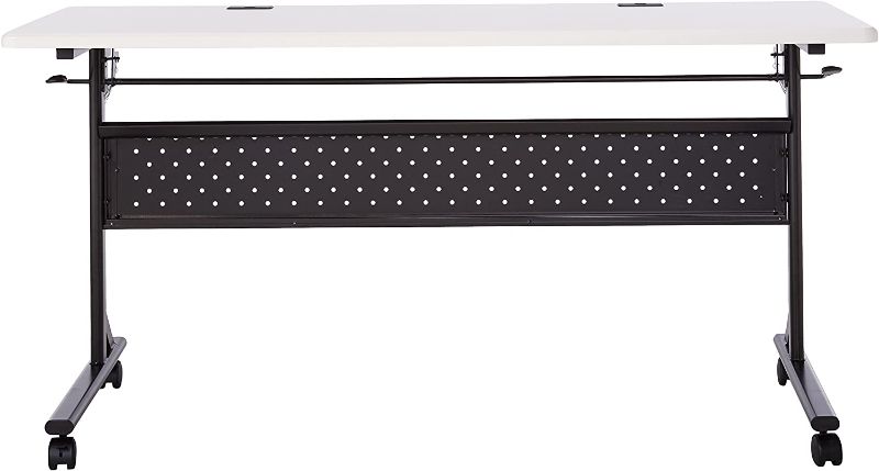 Photo 1 of 
Lorell 60 x 24 x 29.5-Inch Flipper Training Table, Silver/Black