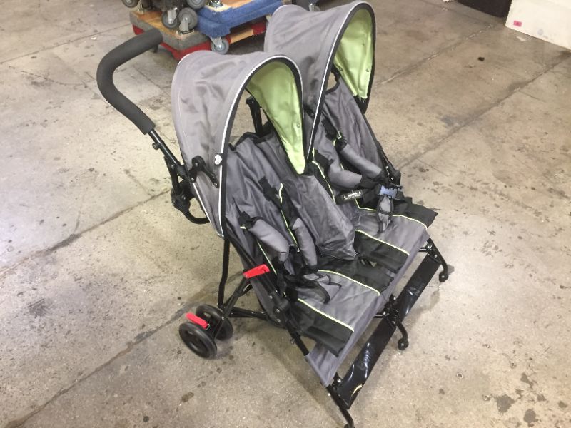 Photo 1 of Double Stroller, Lime Green---missing front wheels 