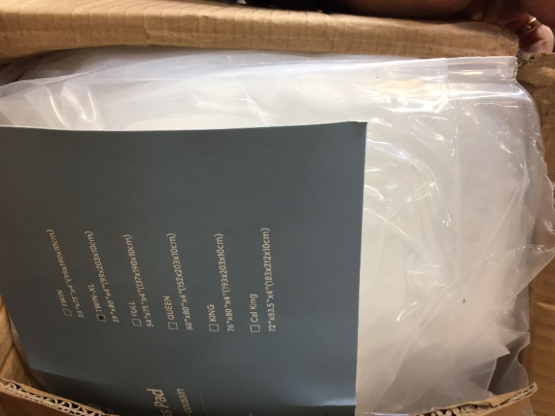 Photo 1 of 39 X 80" BAMBOO CHARCOAL MATTRESS TOPPER, SEALED 