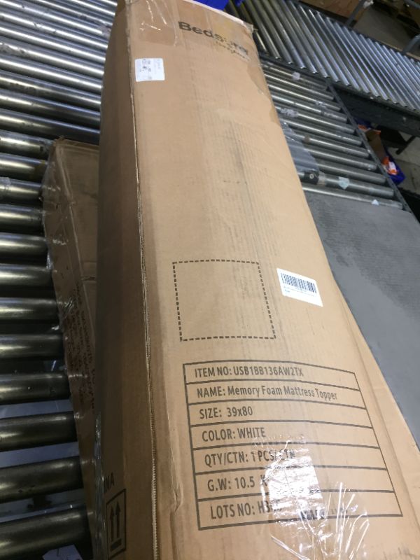 Photo 1 of 39 X 80" BAMBOO CHARCOAL MATTRESS TOPPER, SEALED 