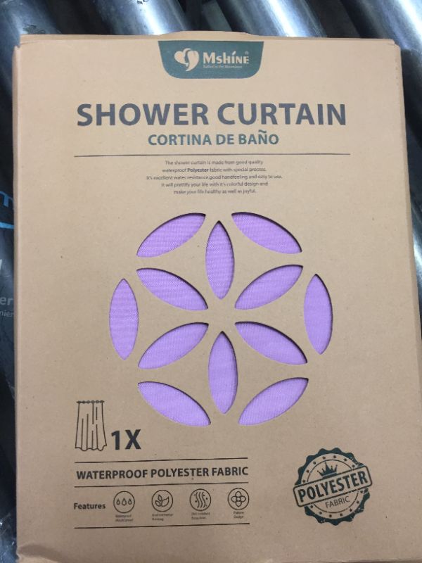 Photo 1 of 4 PACK MSHINE SHOWER CURTAIN WATERPROOF POLYESTER FABRIC 180CM X 180CM 