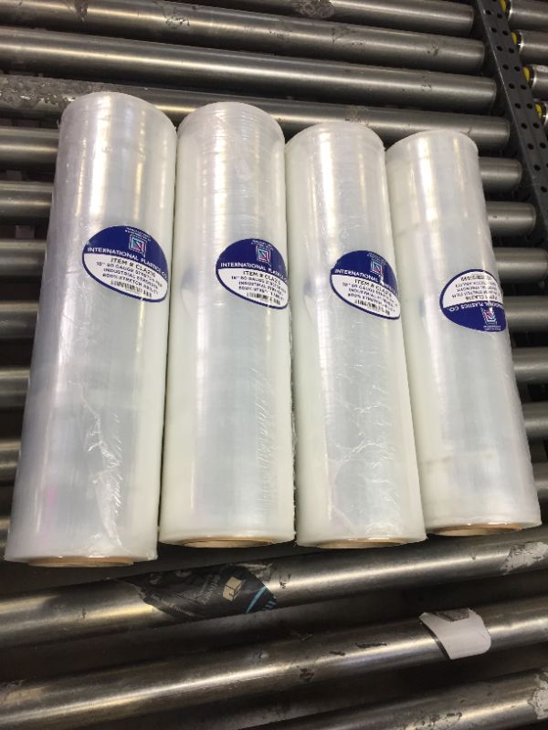 Photo 2 of 18" Stretch Film/Wrap 1500 feet 7 Layers 80 Gauge Industrial Strength up to 800% Stretch 20 Microns Clear Cling Durable Adhering Packing Moving Packaging Heavy Duty Shrink Film Box of 4
