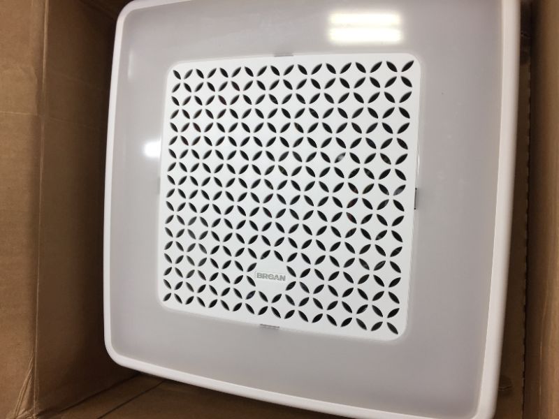 Photo 2 of Broan ChromaComfort 110 CFM Ventilation Fan with 24 Color Selectable LED, 1.5 Sones, ENERGY STAR Certified, White