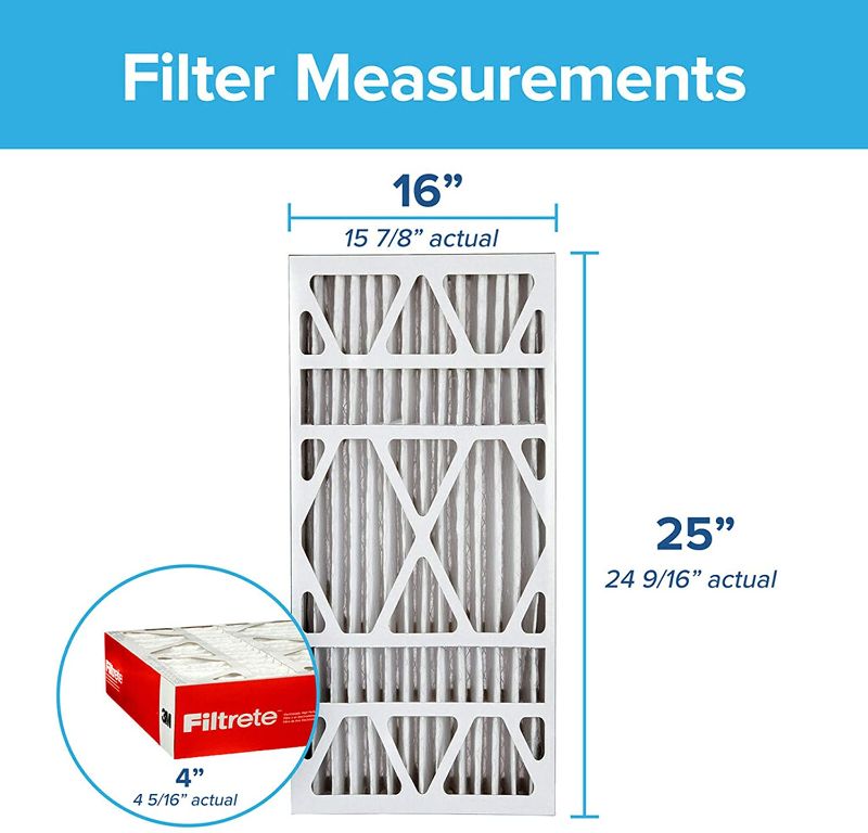 Photo 1 of 2 PACK,  Filtrete 16x25x4, AC Furnace Air Filter, MPR 1000 DP, Micro Allergen Defense Deep Pleat