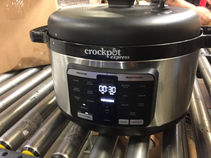 Photo 1 of Crock-Pot - Express 6qt 9 in 1 Digital Max Pressure Cooker - Stainless Steel
