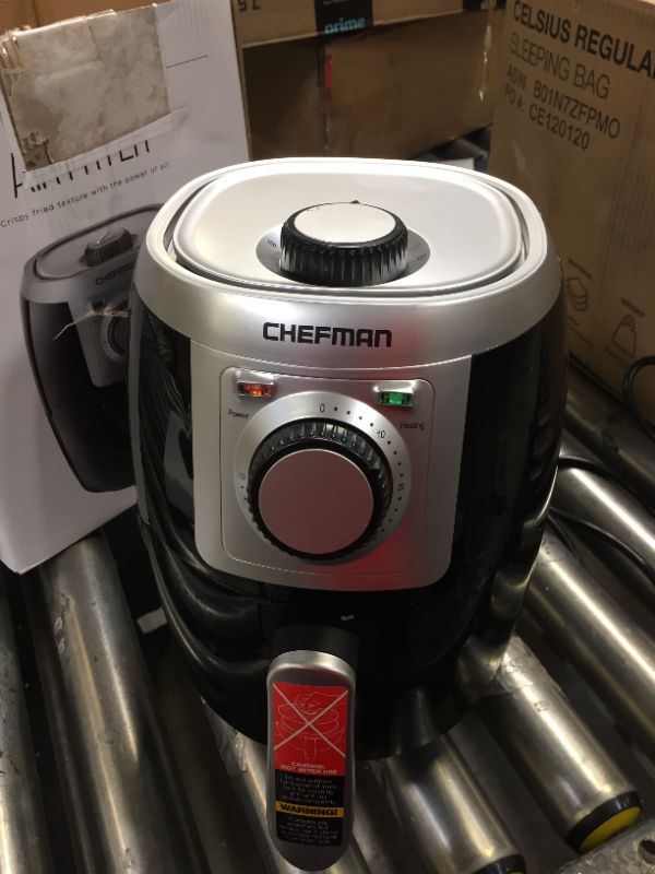 Photo 2 of Chefman TurboFry 2 Liter Air Personal Compact Healthy Fryer w/Adjustable Temperature Control, 30 Minute Timer and Dishwasher Safe Basket Black