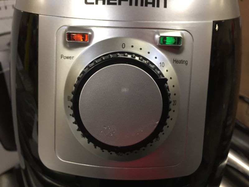 Photo 3 of Chefman TurboFry 2 Liter Air Personal Compact Healthy Fryer w/Adjustable Temperature Control, 30 Minute Timer and Dishwasher Safe Basket Black