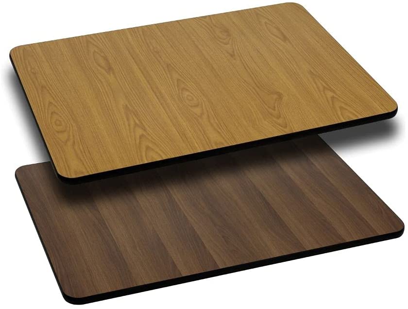 Photo 1 of 5' x 2' x 1" wood table top - damage to corners and edges. - photo for likeness.