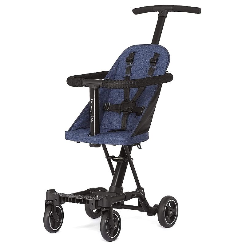 Photo 1 of Dream On Me, Coast Stroller Rider, Lightweight, One hand easy fold, travel ready, Strudy, Adjustable handles, Soft-ride wheels, Easy to push, Navy
