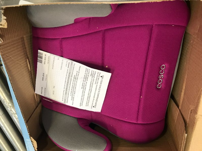 Photo 2 of Cosco Topside Booster Car Seat - Easy to Move, Lightweight Design (Magenta), LIGHT USE 
