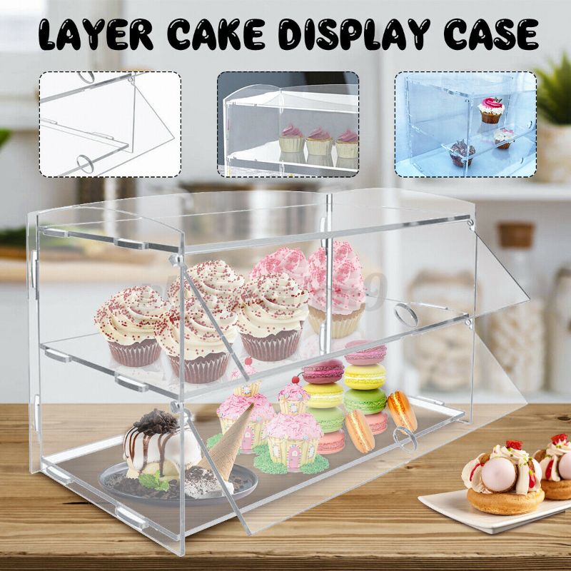 Photo 1 of 2 Tray Choice Bakery Display Case Front Rear Door Donut Pastry Hotel Cafe
