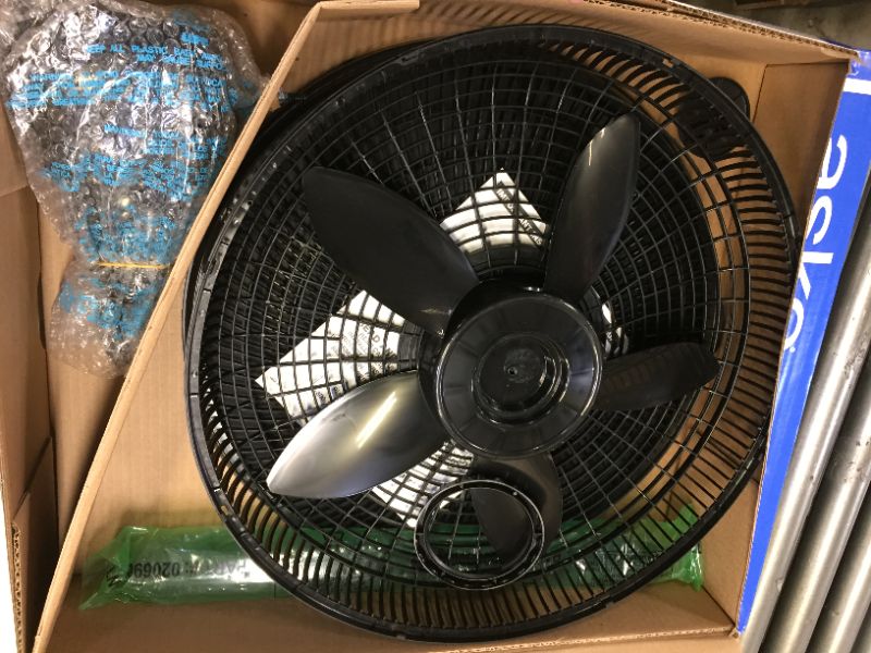 Photo 2 of Cyclone Adjustable-Height 18 in. 3 Speed Black Oscillating Pedestal Fan