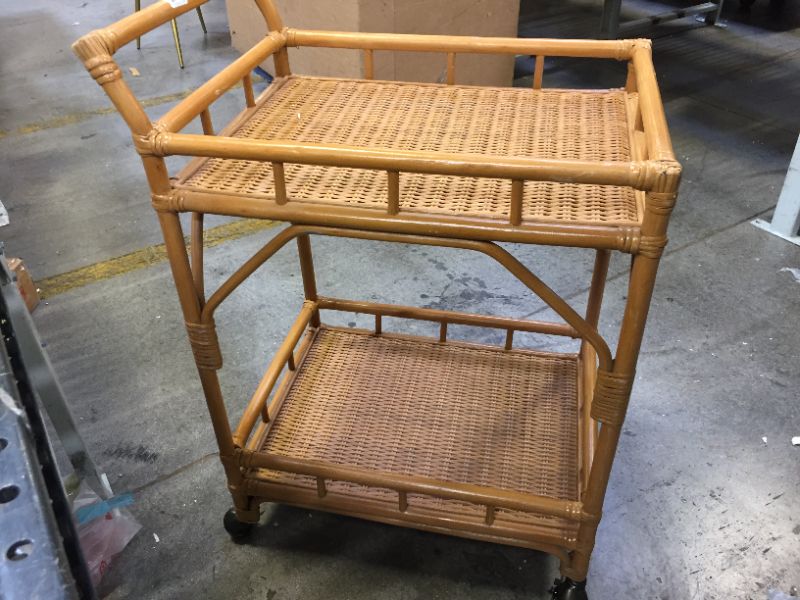 Photo 1 of Cassia Rattan Bar Cart - Opalhouse™
