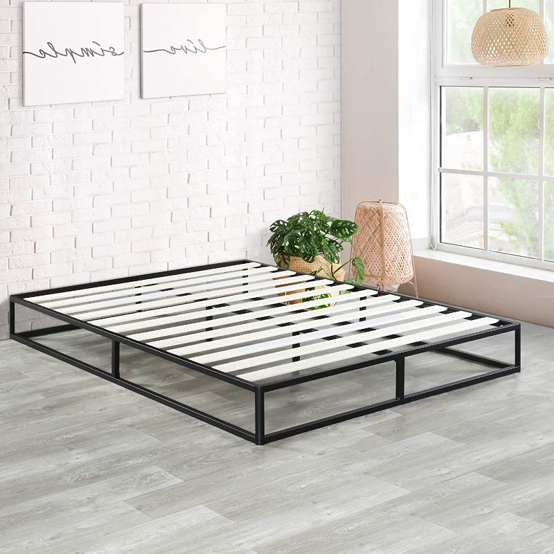 Photo 1 of 
Olee Sleep 9 Inch Modern Metal Platform Bed Frame / Wooden Slats / Mattress Foundation / Wood Slat Support / No Box Spring Needed, Queen,VC09BX01Q,Black
