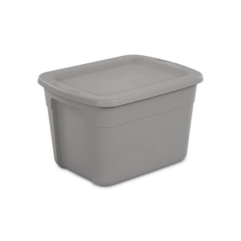 Photo 1 of 18gal Storage Tote Gray - Room Essentials™ 5pk
