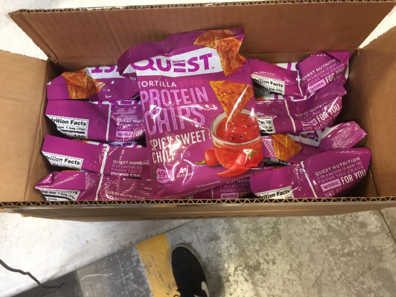 Photo 1 of  Quest Protein Chips 1.1oz Bag Spicy Sweet Chili Single 12 Pack Exp 12.19.21