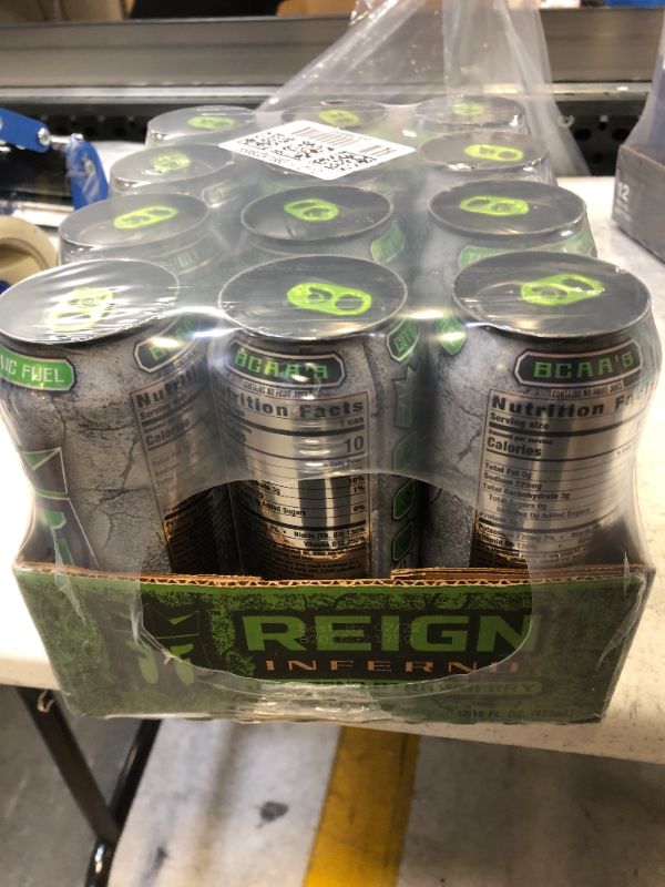 Photo 1 of (12 Cans) Reign Total Body Fuel Inferno Energy Drink, Jalapeno Strawberry, 16 fl Exp 2.22