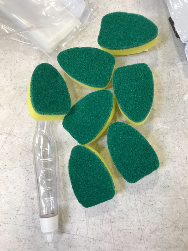 Photo 1 of Dish Scrubber Wand with 6 Replacement Sponges