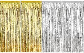 Photo 1 of 3 pack of gold and silver fringe curtains