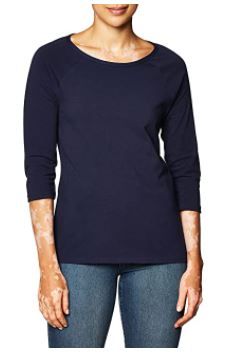 Photo 1 of Hanes Women's Stretch Cotton Raglan Sleeve Tee XL
