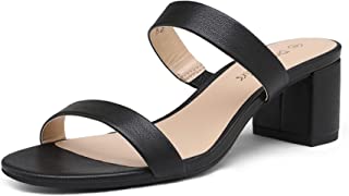 Photo 1 of DREAM PAIRS Women's Two Strap Open Toe Low Block Chunky Heels Sandals Dress Pumps Shoes 8.5
