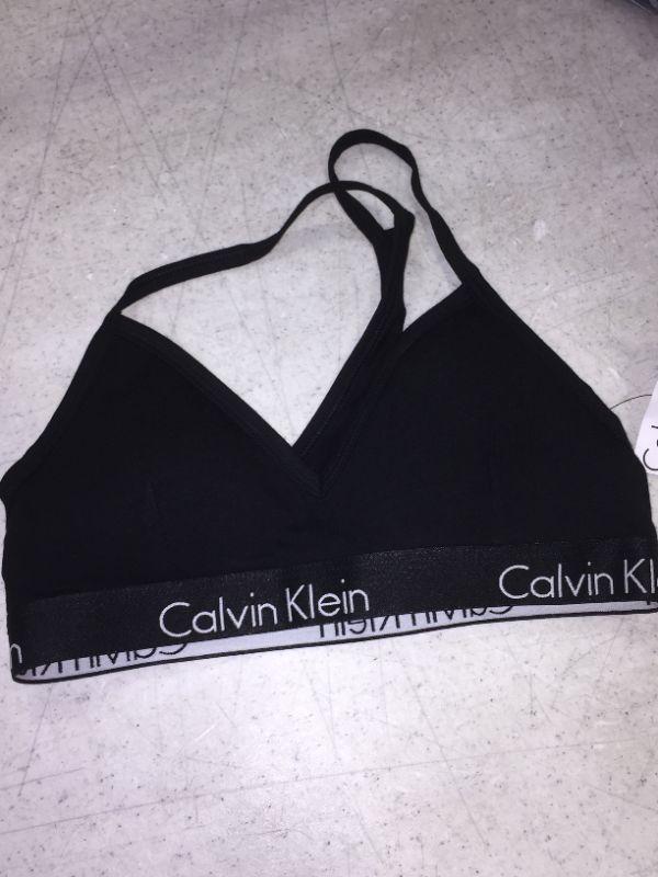 Photo 1 of CALVIN KLEIN SPORTS BRA BLACK SMALL