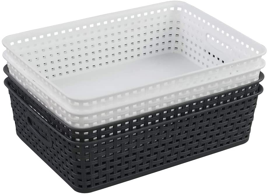 Photo 1 of vcansay plastic a4 file letter organizer basket tray 4 pack