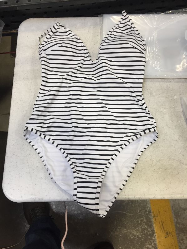 Photo 1 of Large women's striped two piece bathing suit