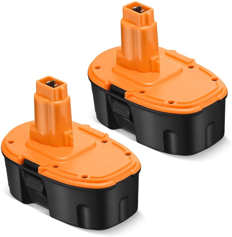 Photo 1 of 2 Pack 3.8Ah 18V DC9098 DC9096 Replacement Battery Compatible with Dewalt 18 Volt Battery XRP DC9096 DC9099 DC9098 DW9099 DW9098 Cordless Power Tools
