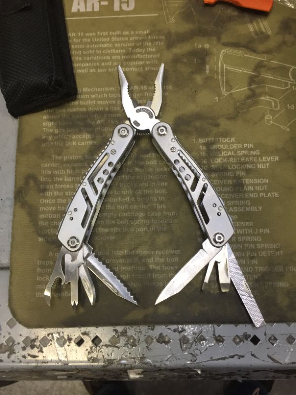 Photo 3 of GW Multitool 24 in 1 with Mini Tools Knife Pliers and 11 Bits - Multi Tool All in One for Men - Utility Multi Function Gear- 
