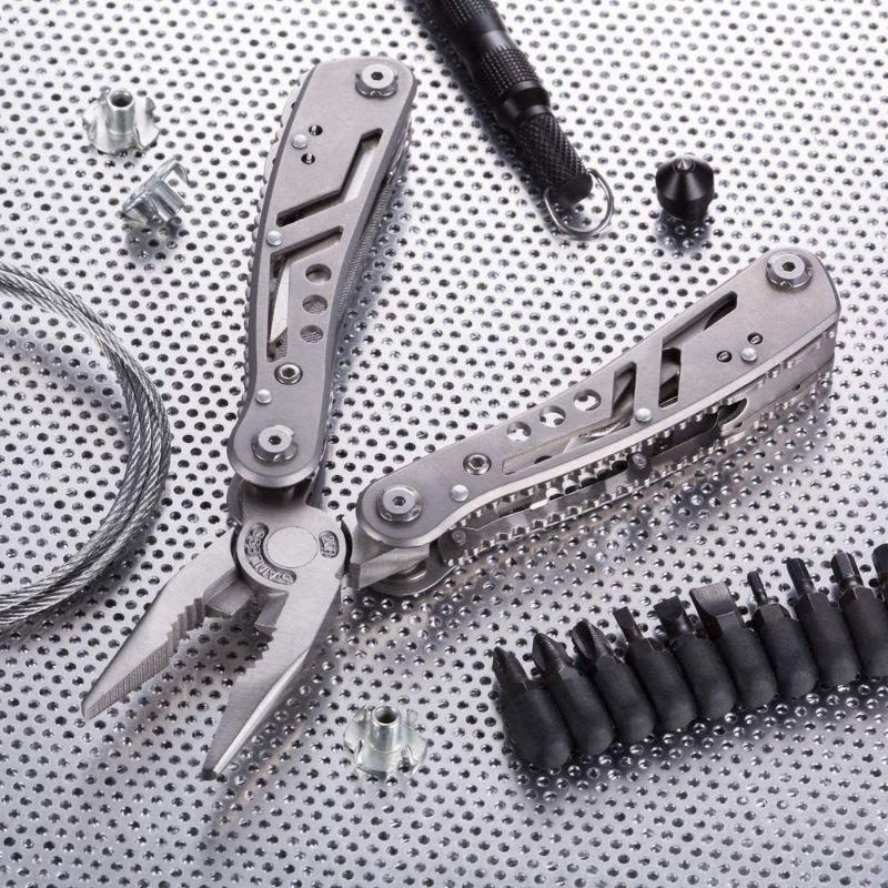 Photo 1 of GW Multitool 24 in 1 with Mini Tools Knife Pliers and 11 Bits - Multi Tool All in One for Men - Utility Multi Function Gear- 
