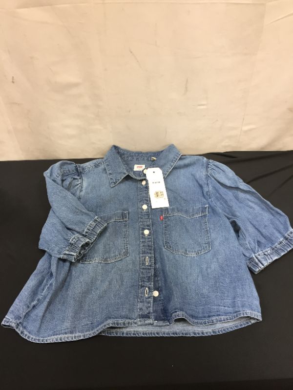 Photo 2 of Levi's Alice Cotton Short-Sleeve Denim Blouse