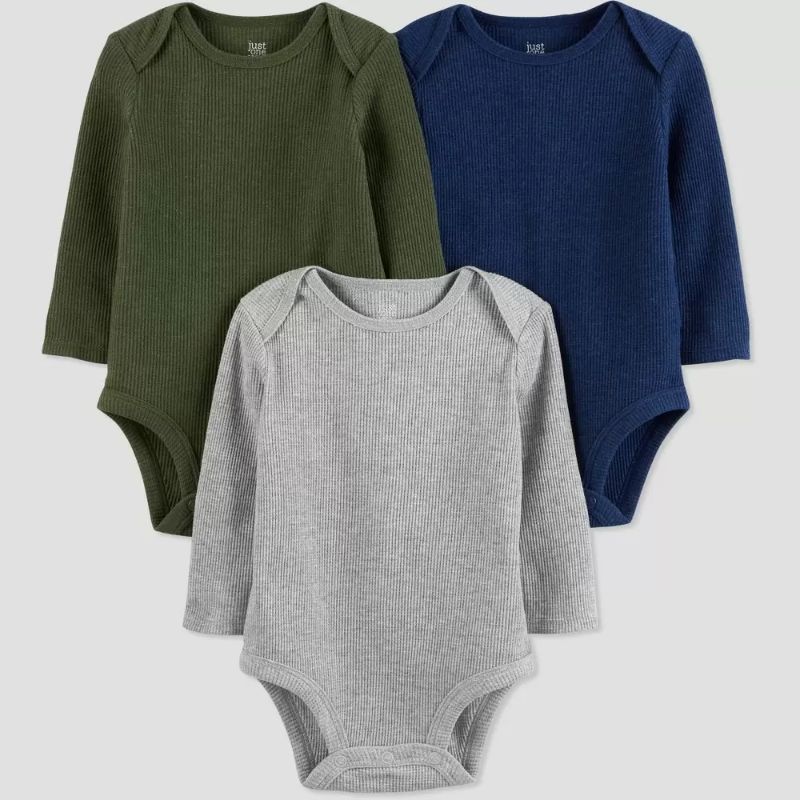 Photo 1 of 3pk Solid Bodysuit - Just One You made by carter's Green/Gray/Blue 18 Months 