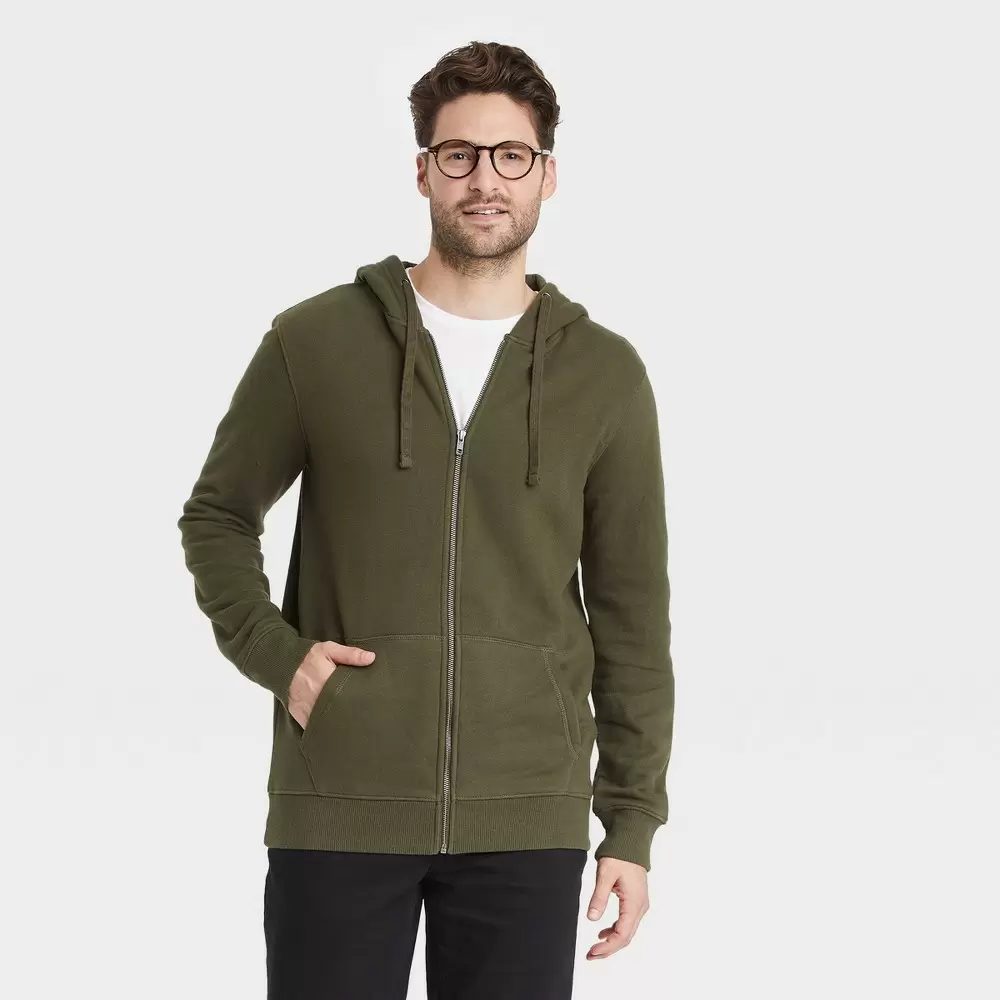 Photo 1 of Men's Standard Fit Hooded Sweatshirt - Goodfellow & Co Green XXL