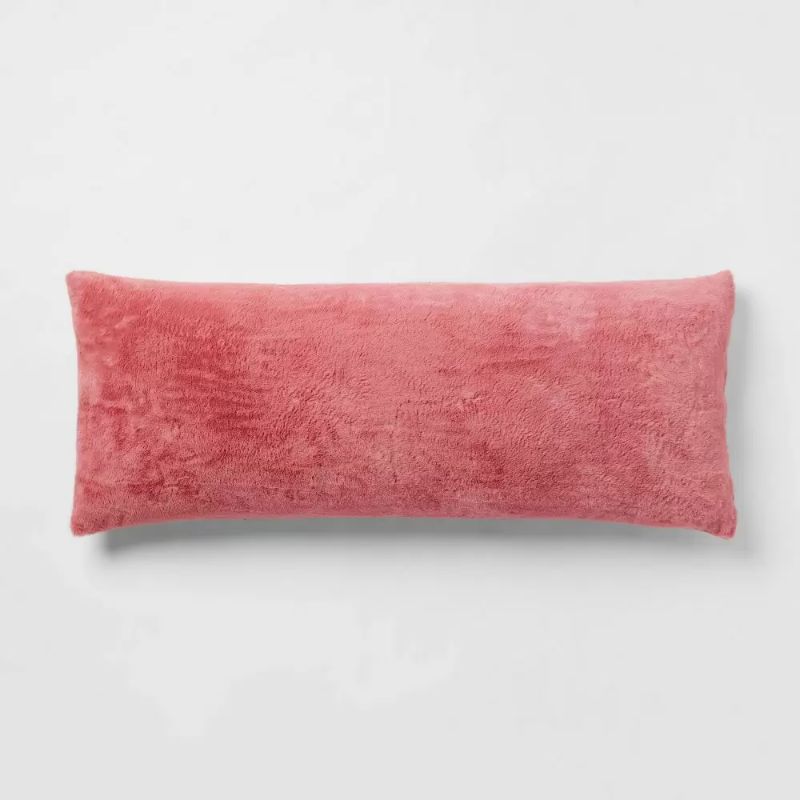 Photo 1 of  Plush Body Pillow Cover Pink - Room Essentials

