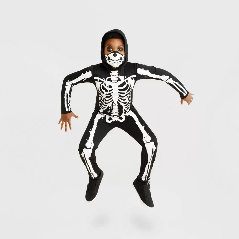Photo 1 of Halloween Kids' Skeleton Halloween Costume Jumpsuit S - Hyde & EEK! Boutique Small 