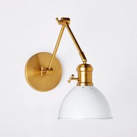 Photo 1 of Metal Dome Sconce Wall Light (Includes Energy Efficient Light Bulb) Brass - Threshold™ designed with Studio McGee